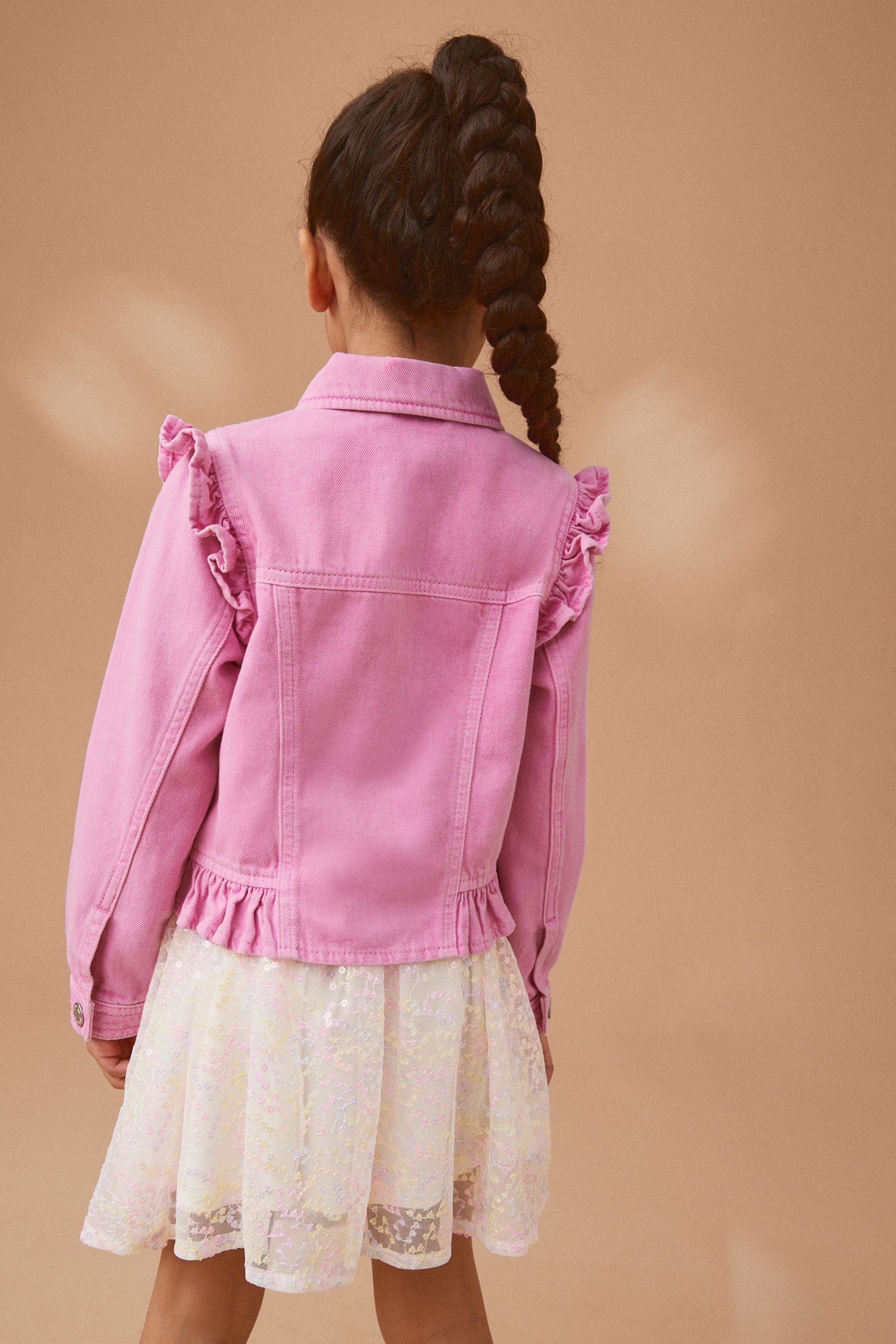 Bright pink jean jacket online