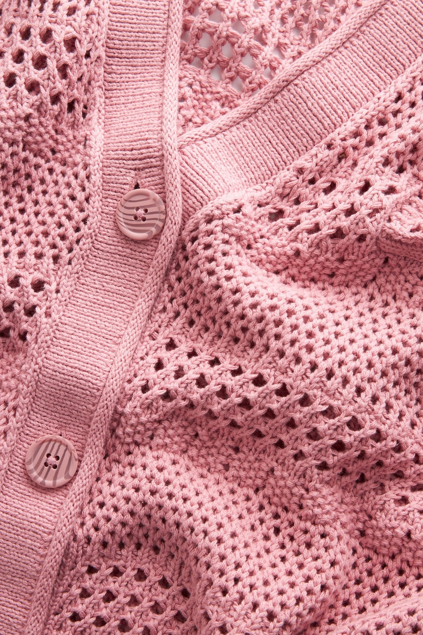 Blush Pink Stitch Detail Cardigan - Image 7 of 7