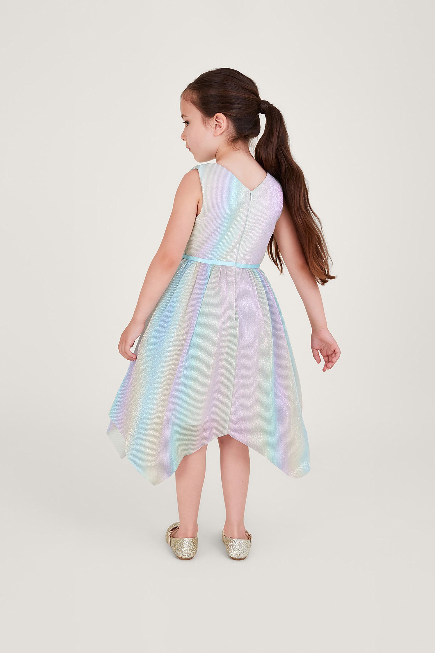 Buy Monsoon Purple Multi Rainbow Plisse Dress from Next Luxembourg