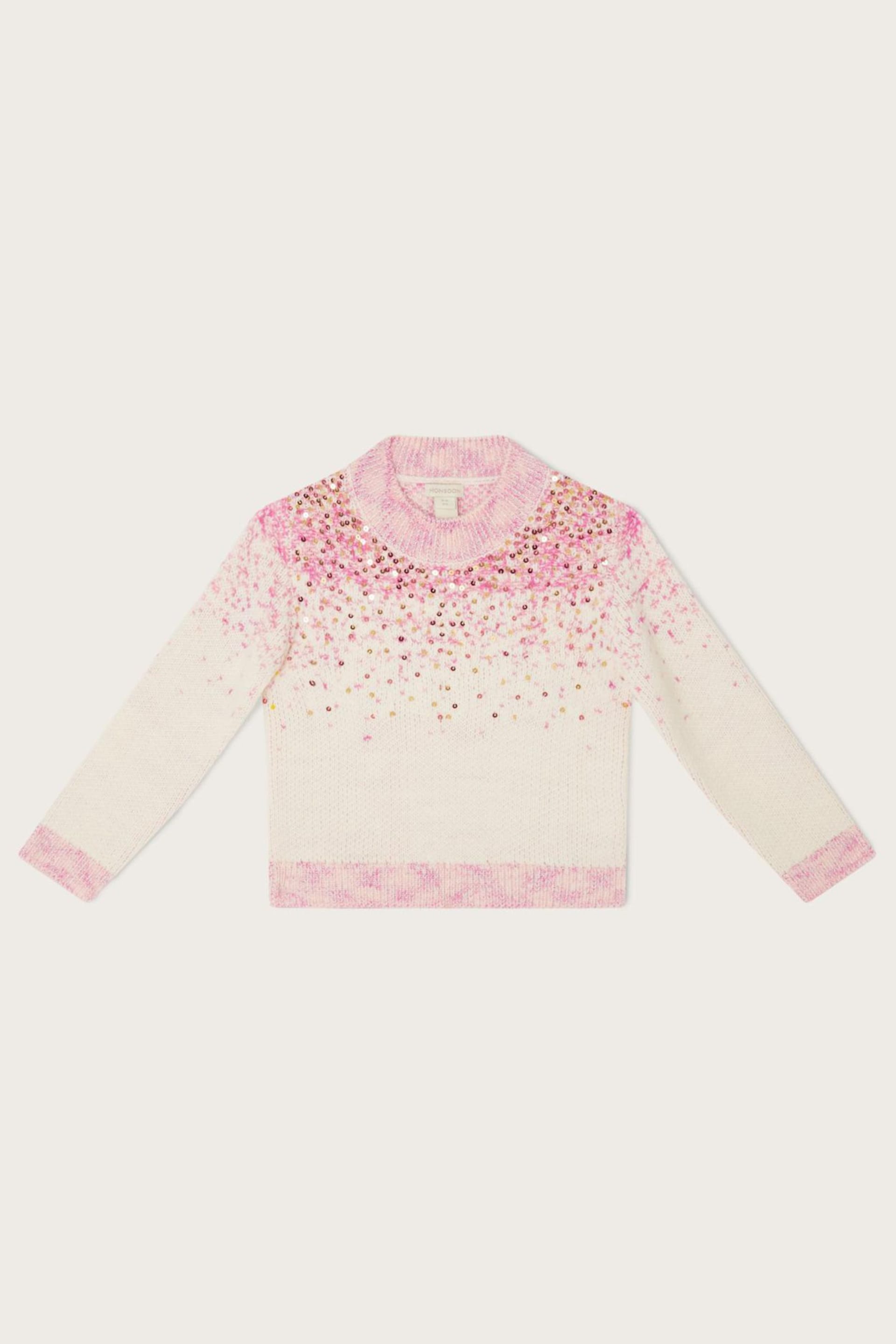 Monsoon Pink Sequin Jumper - Image 1 of 3