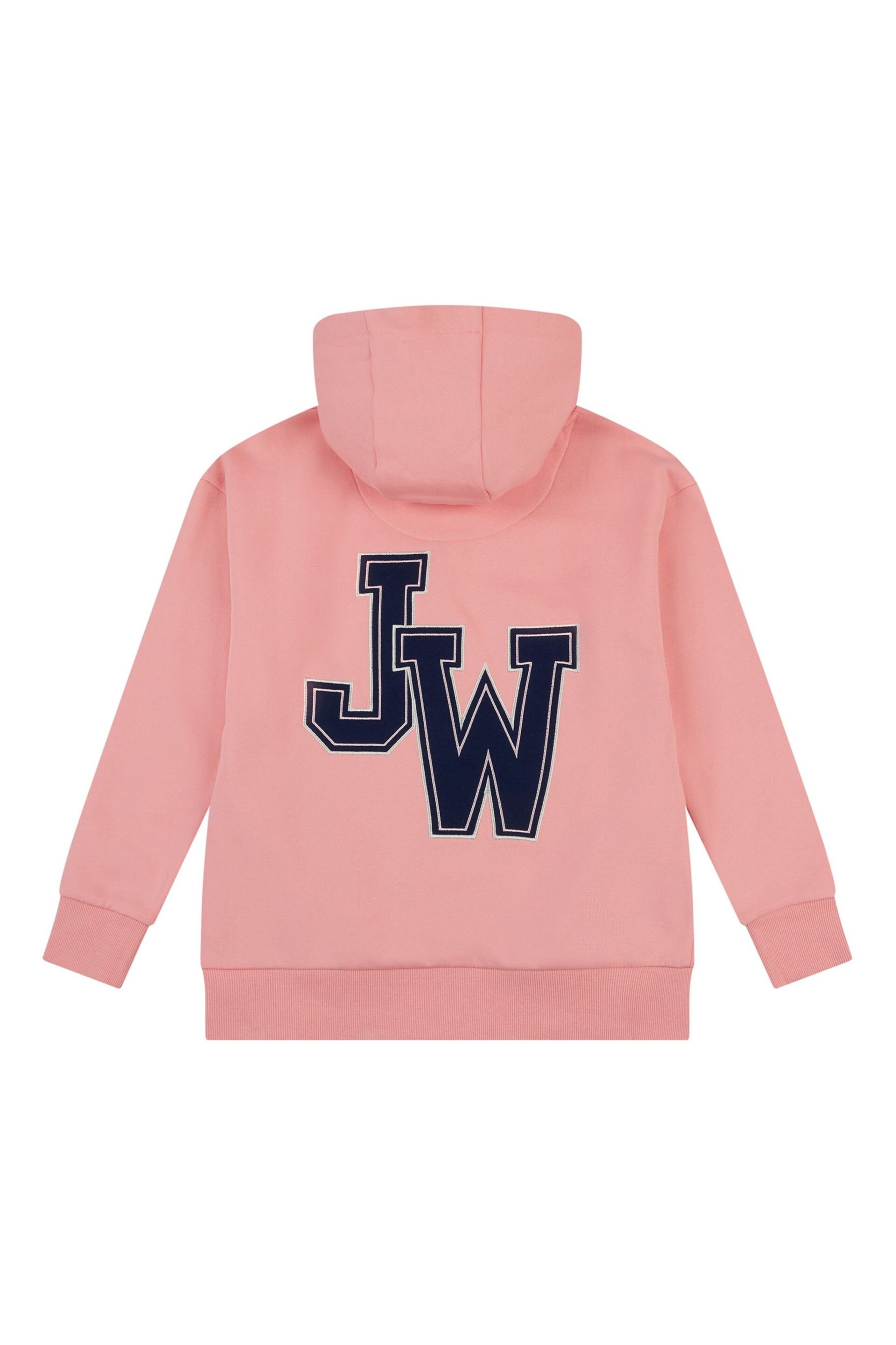 Jack Wills Oversize Pink Varsity Hoodie - Image 2 of 4