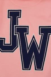 Jack Wills Oversize Pink Varsity Hoodie - Image 3 of 4