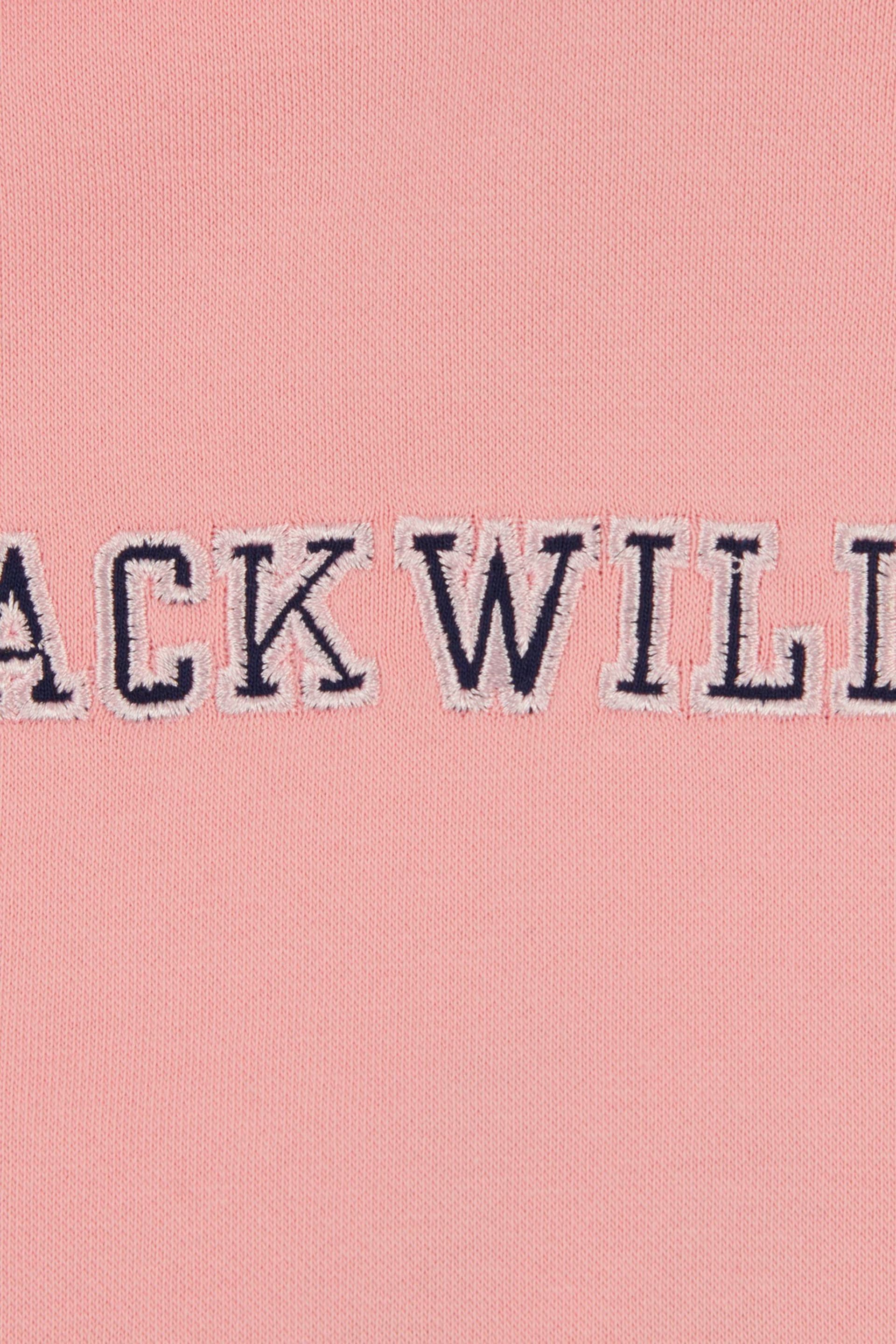 Jack Wills Oversize Pink Varsity Hoodie - Image 4 of 4