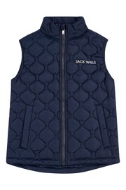 Jack Wills Navy Blue Font Puffer Gilet - Image 5 of 7