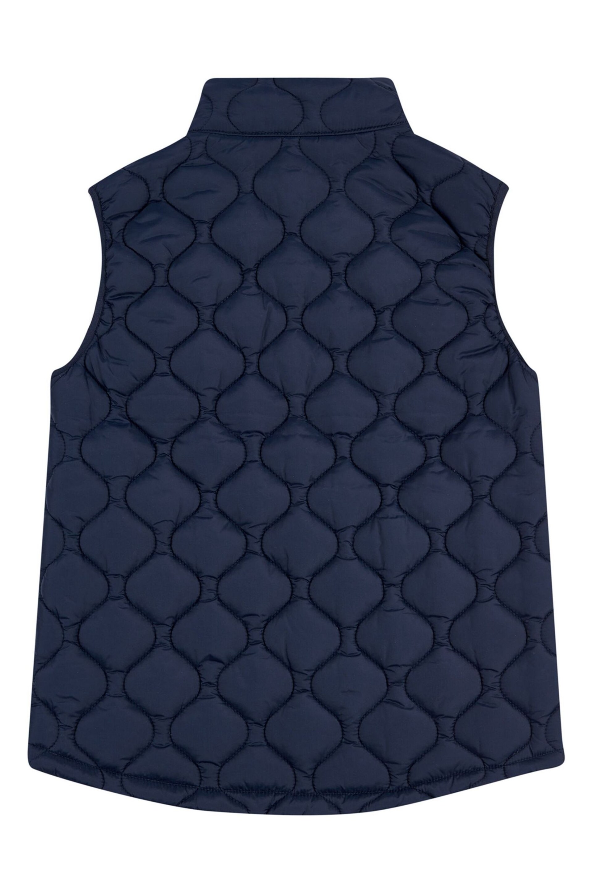 Jack Wills Navy Blue Font Puffer Gilet - Image 6 of 7