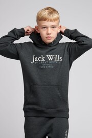 Jack Wills Charcoal Grey Script Hoodie - Image 1 of 5