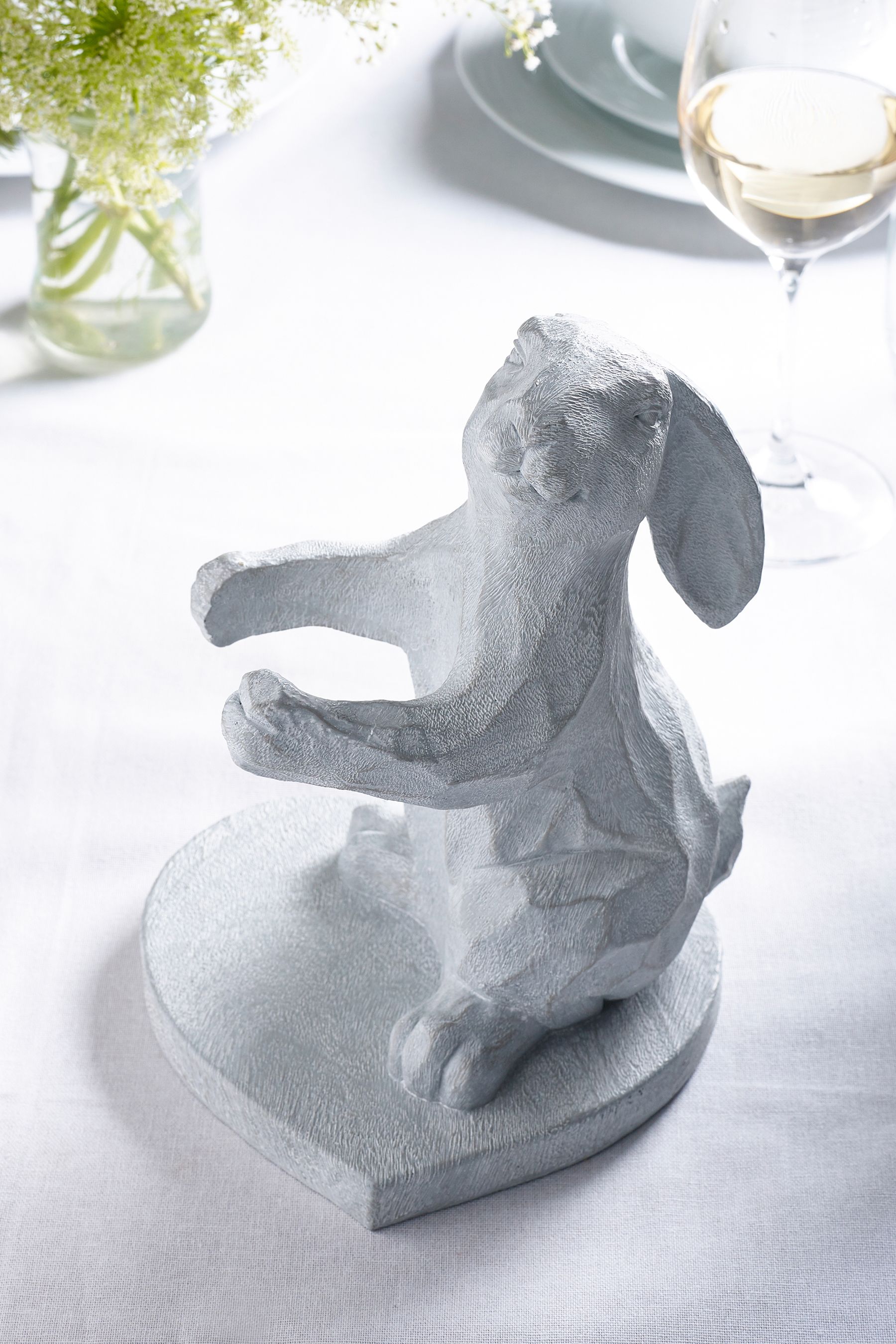 Buy Grey Bunny Rabbit Wine Bottle Holder from Next Luxembourg