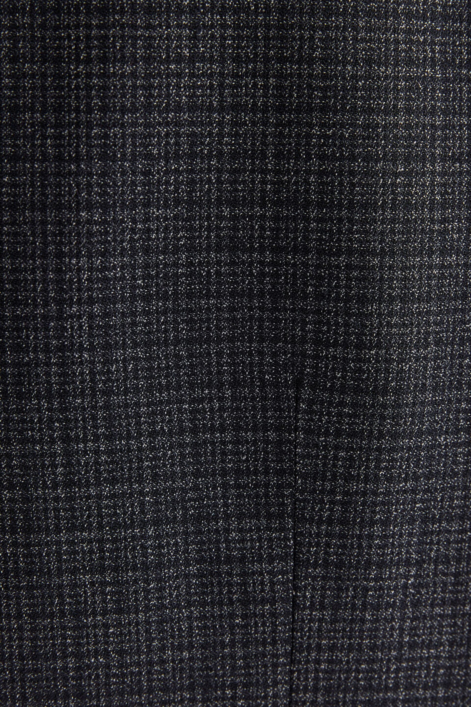 Navy Wool Blend Check Suit Waistcoat - Image 10 of 12