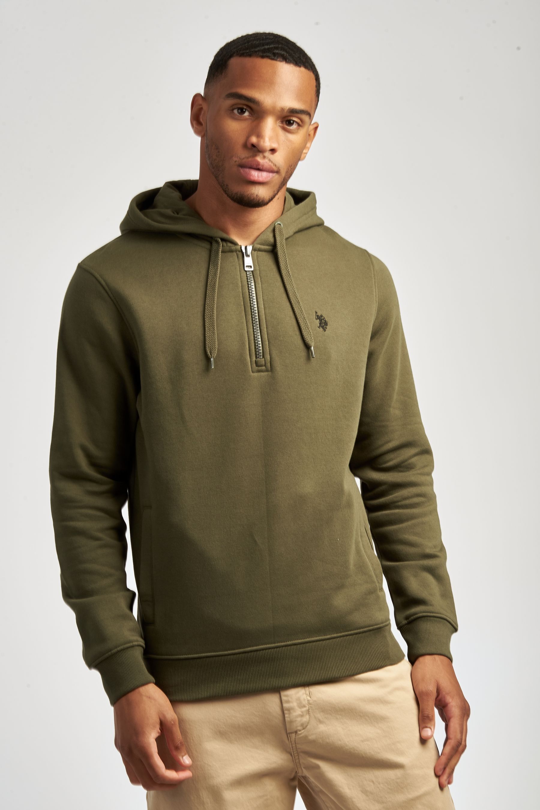 Us polo assn quarter zip pullover top