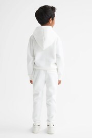 Reiss Ecru Connor Junior Embroidered Jersey Hoodie - Image 5 of 11