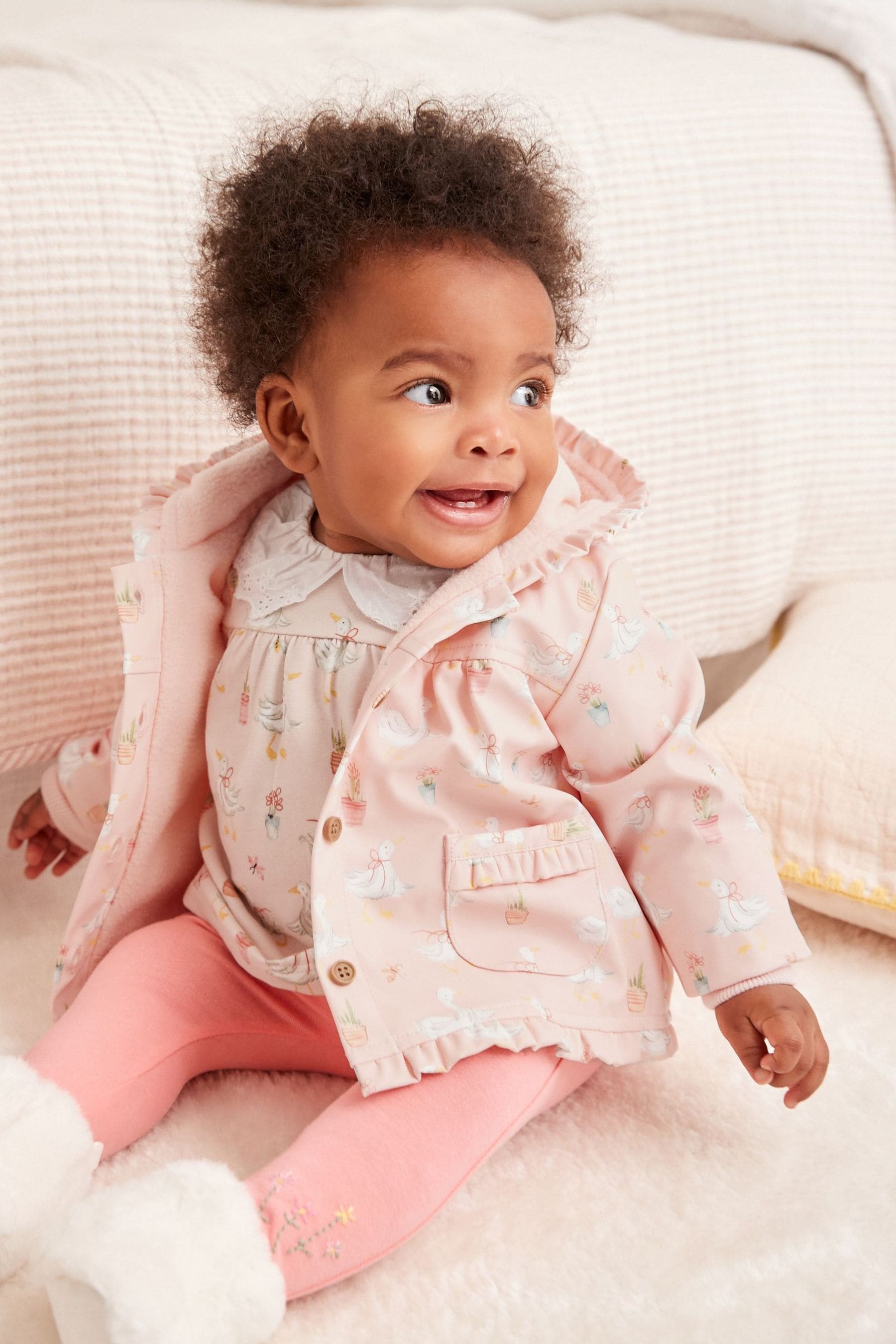 Buy Peach Pink Duck Baby Rubberised Coat 0mths 2yrs from Next Luxembourg