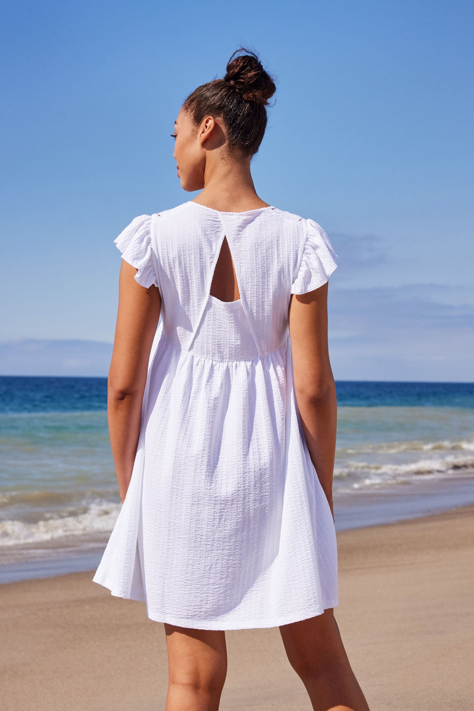 Next white beach dress cheap