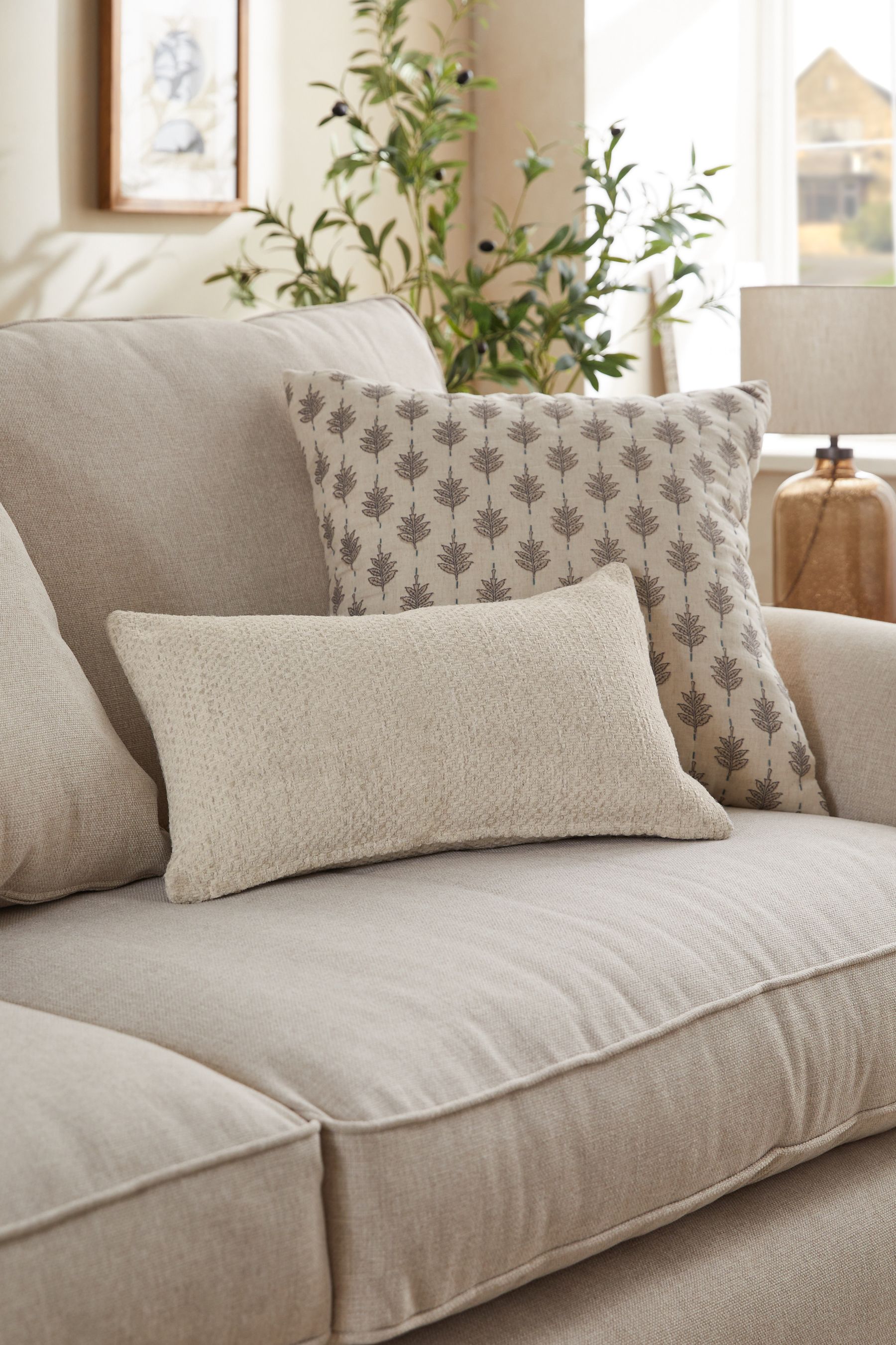 Buy Natural 40 x 59cm Ashton Chenille Cushion from the Next UK online shop