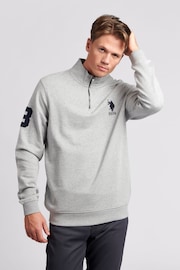 U.S. Polo Assn. Mens Basic Zip Funnel Sweatshirt - Image 1 of 4