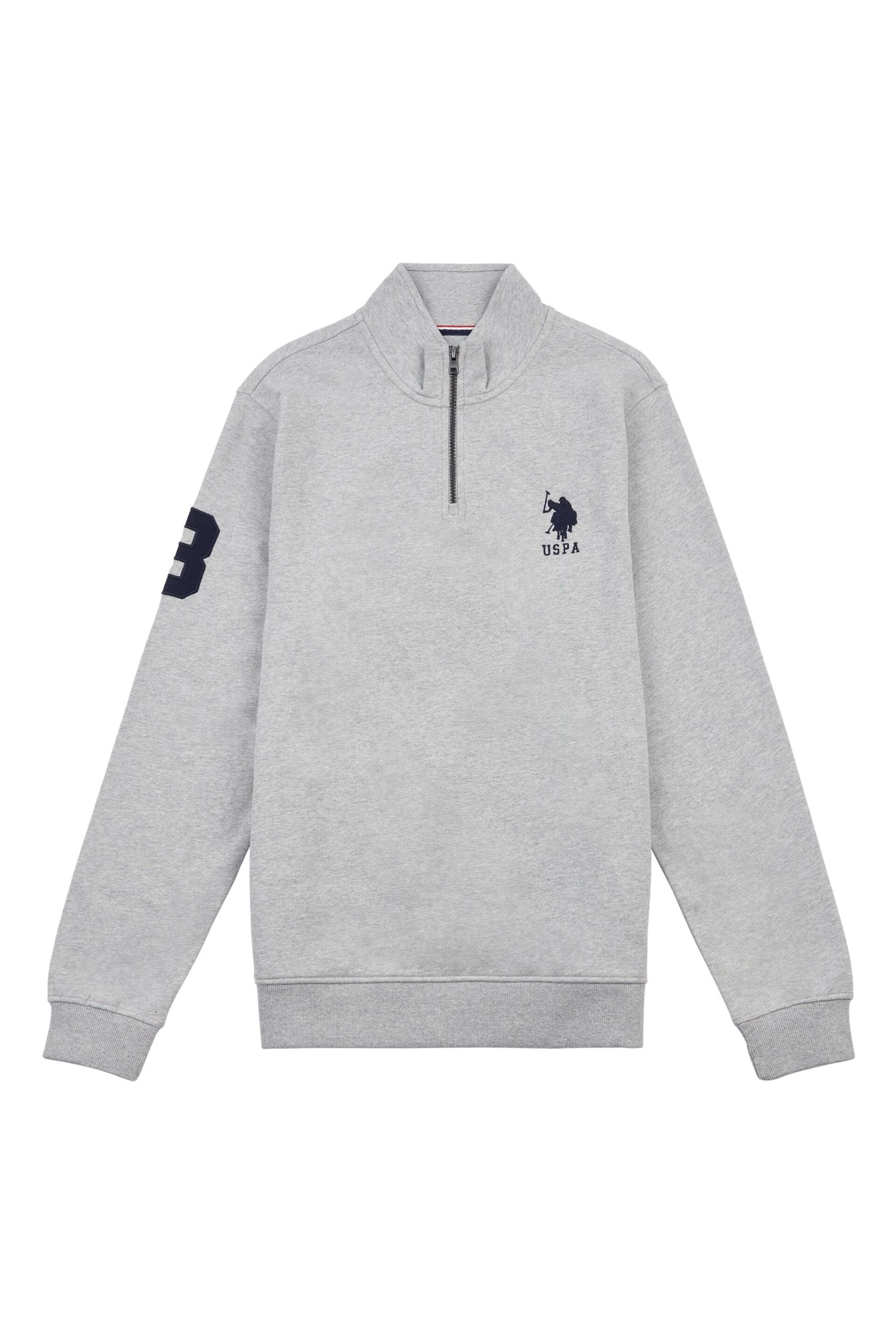 U.S. Polo Assn. Mens Basic Zip Funnel Sweatshirt - Image 4 of 4