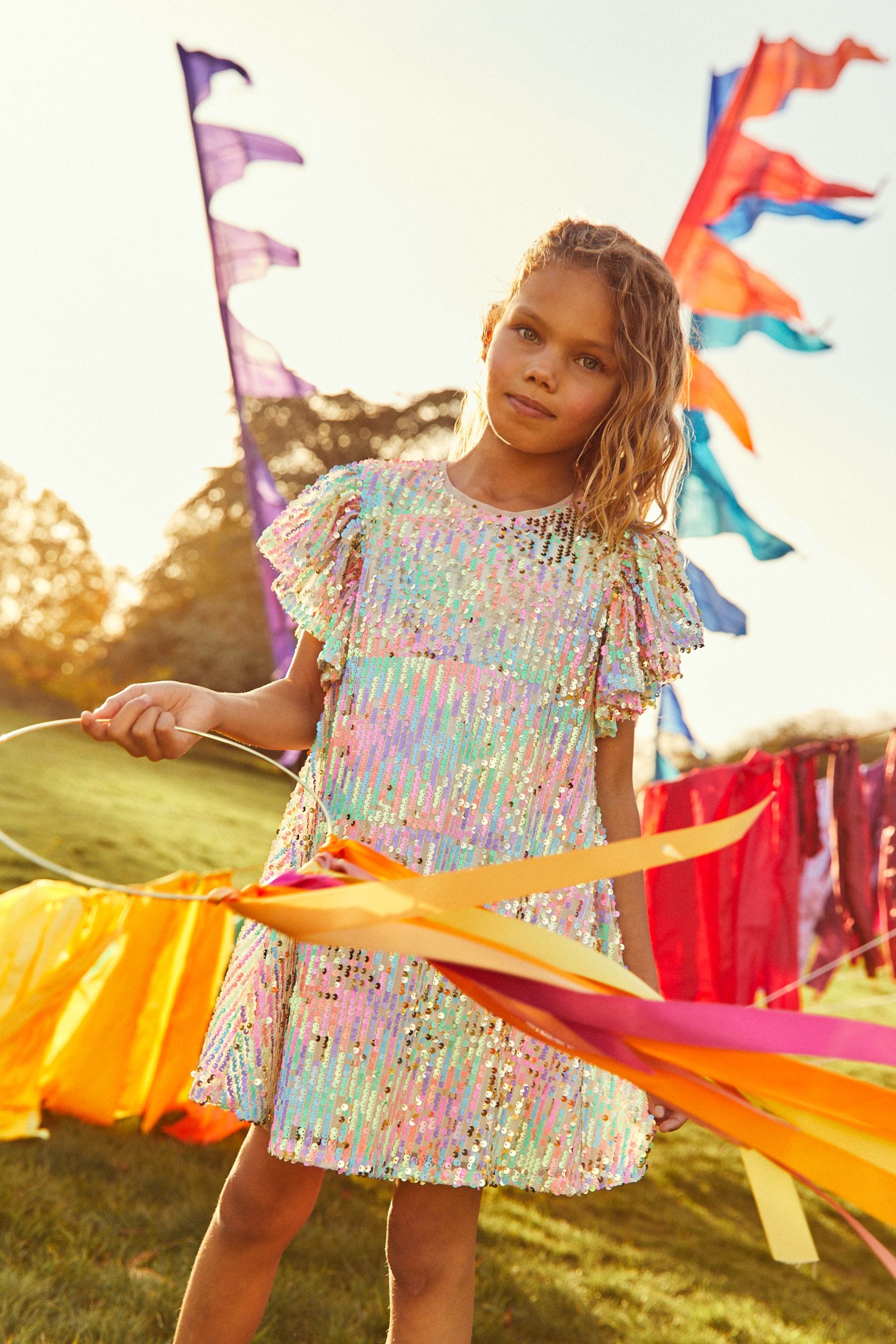 Buy Pink Lilac Purple Pastel Rainbow Sequin Dress 3 16yrs from Next Slovakia