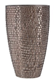Fifty Five South Pewter Small Tile Textured Vase - Image 2 of 4