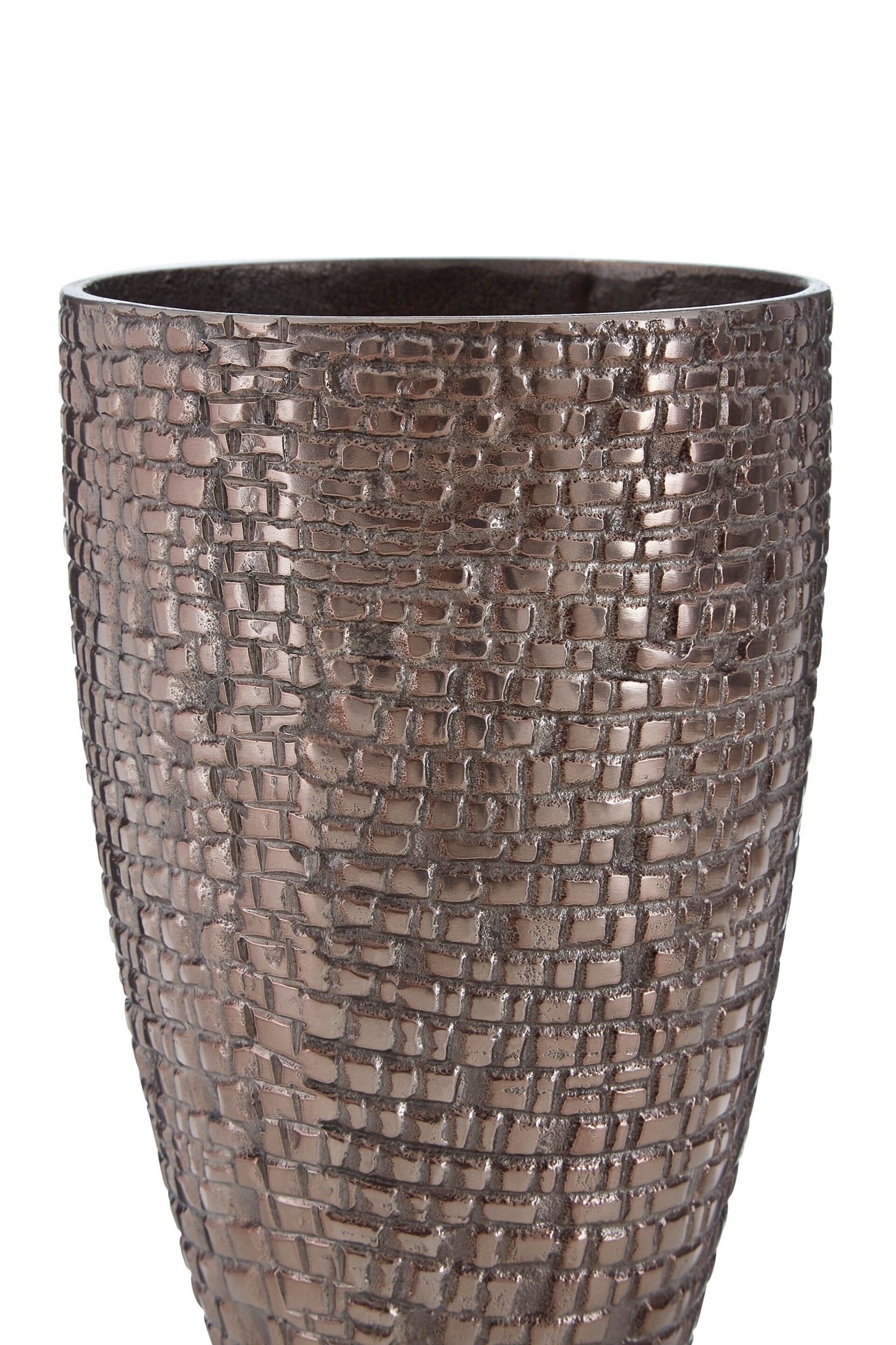 Fifty Five South Pewter Small Tile Textured Vase - Image 4 of 4