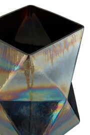 Fifty Five South Silver Candle Holder Glass Oil Slick - Image 4 of 4