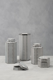 Fifty Five South Grey Hexagon Ceramic Umbrella Stand - Image 1 of 4