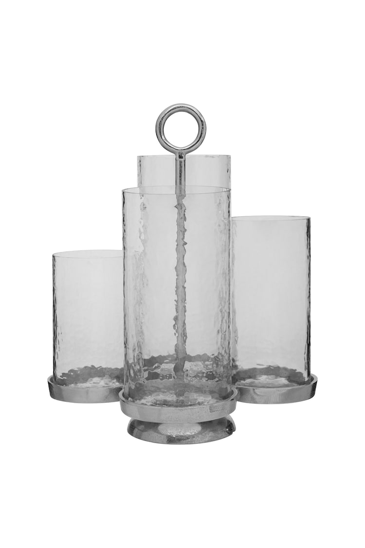 Fifty Five South Silver Glass Candle Holder - Image 2 of 4