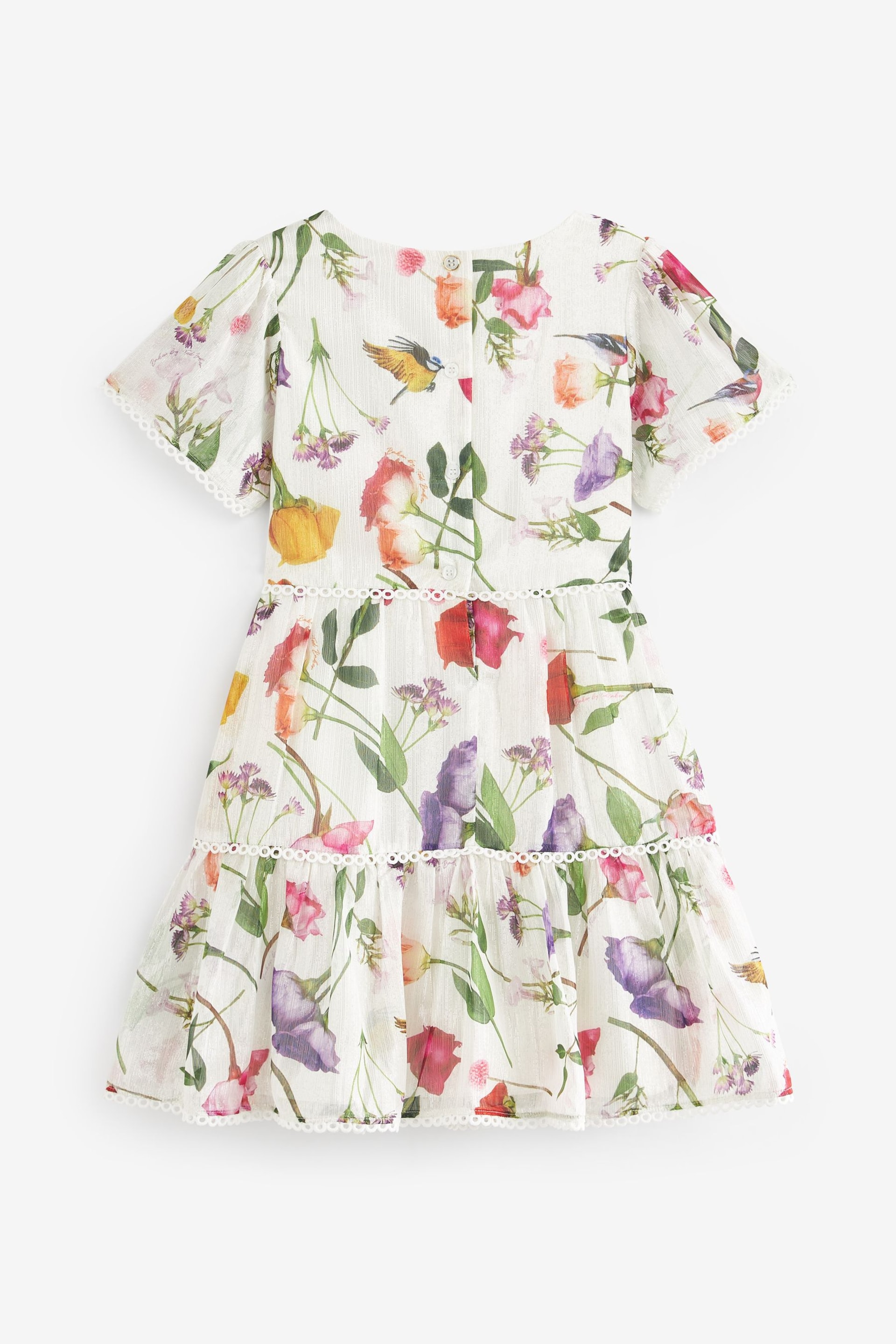 Baker by Ted Baker (0-13yrs) Floral White Dress - Image 6 of 9