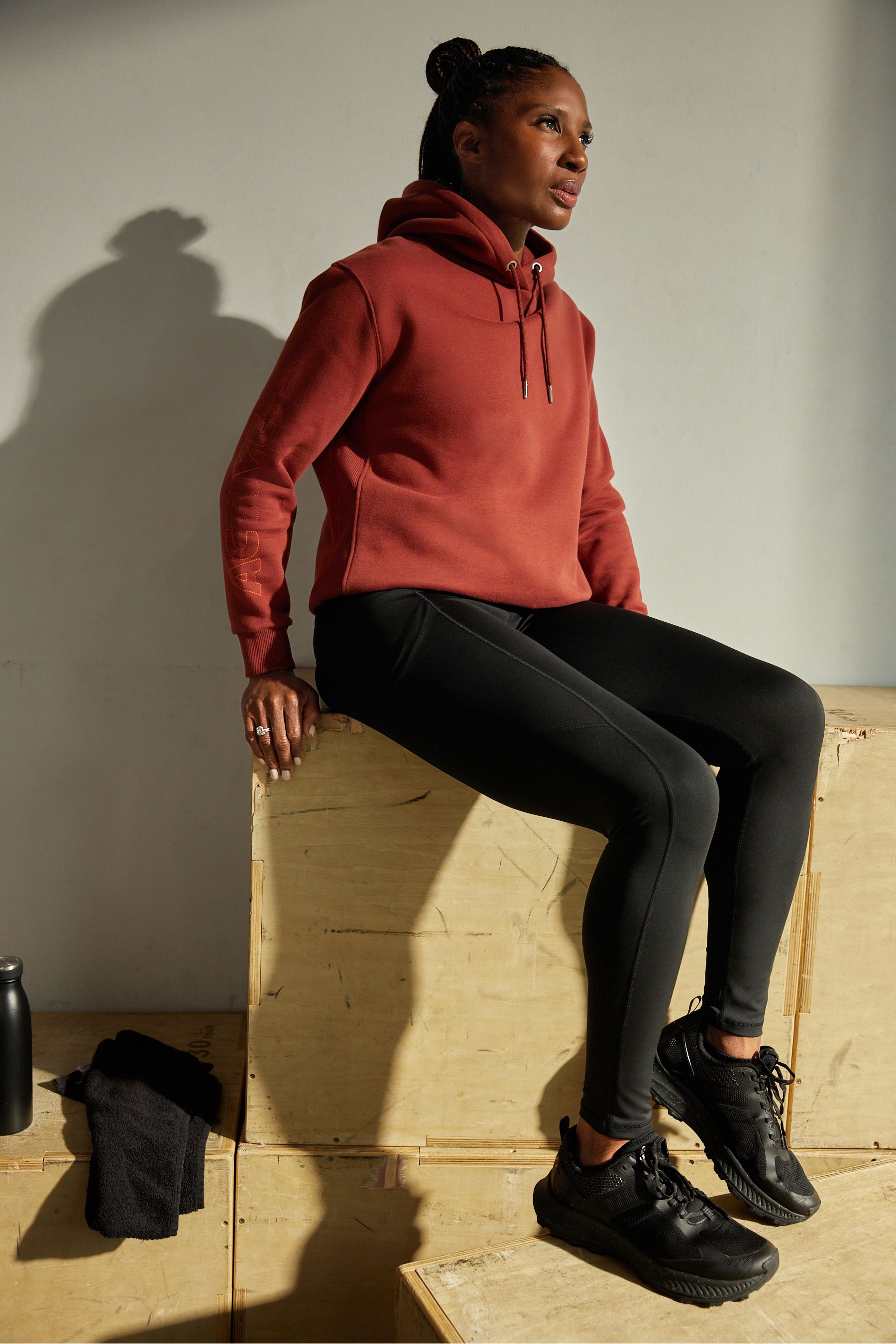 Buy Black Next Active Running Tight Sports Leggings from Next Luxembourg