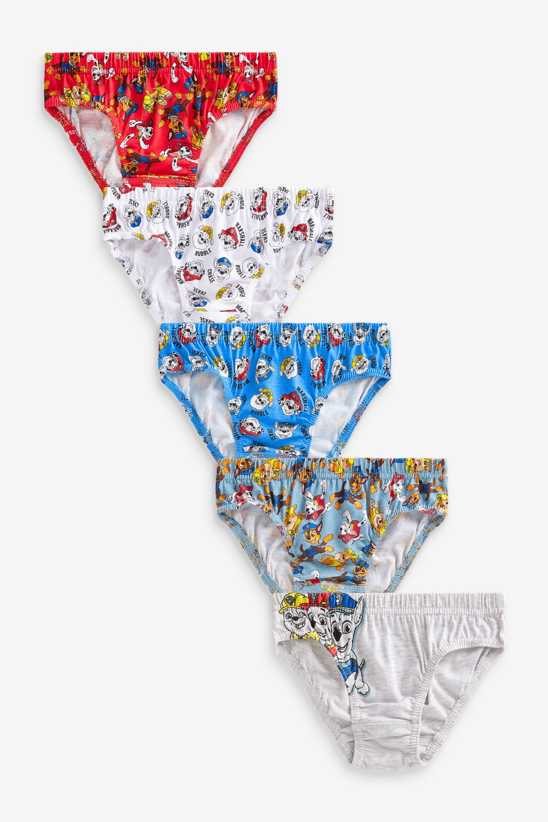 Red 5 Pack PAW Patrol License Briefs (1.5-8yrs) - Image 1 of 7