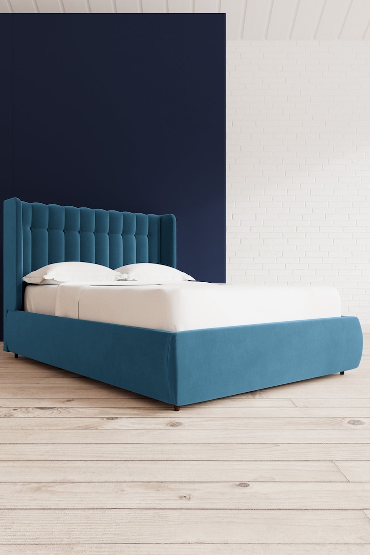 Swoon Easy Velvet Petrol Blue Kipling Divan Bed - Image 1 of 8