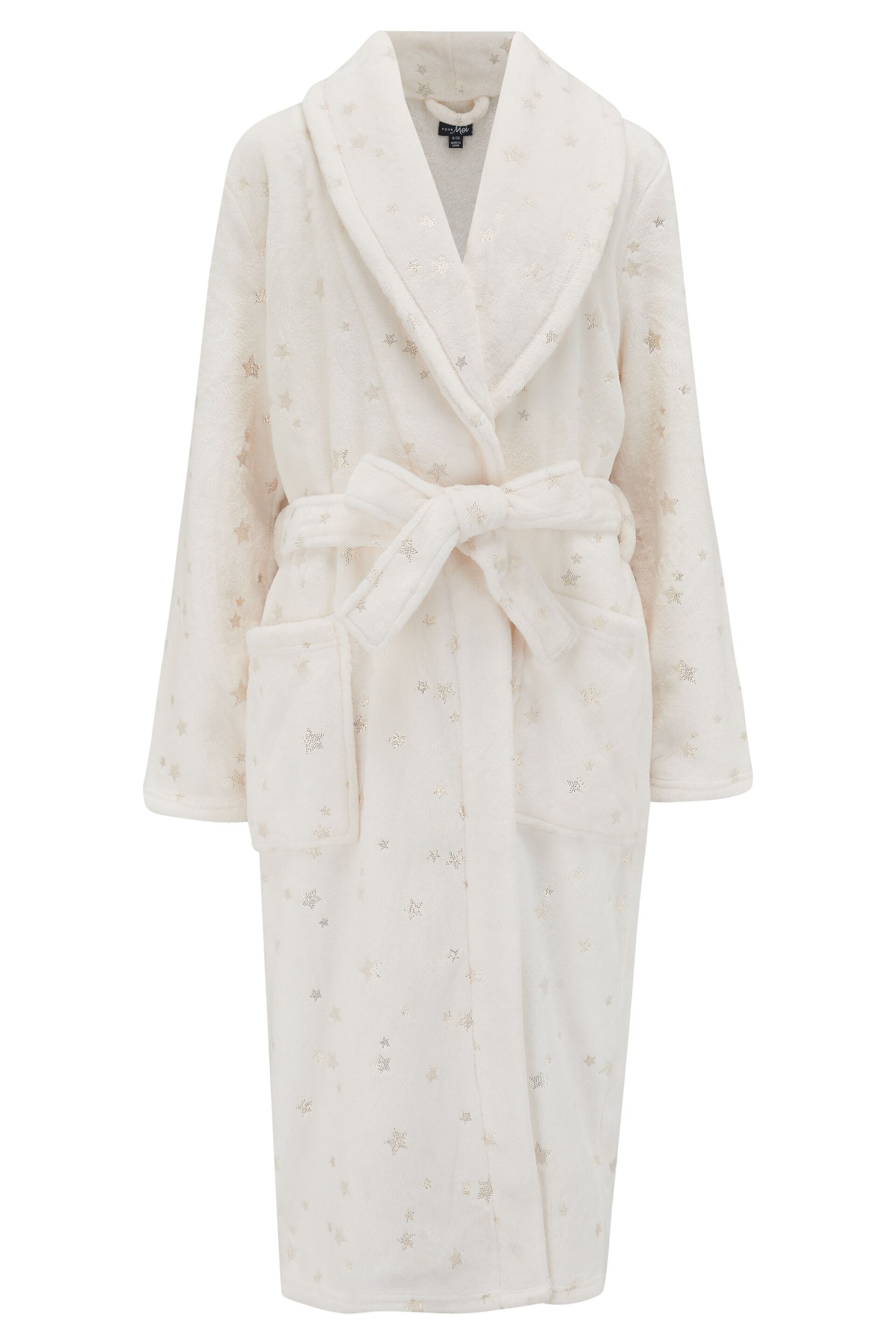 Pour Moi Cream Metallic Star Robe - Image 4 of 5