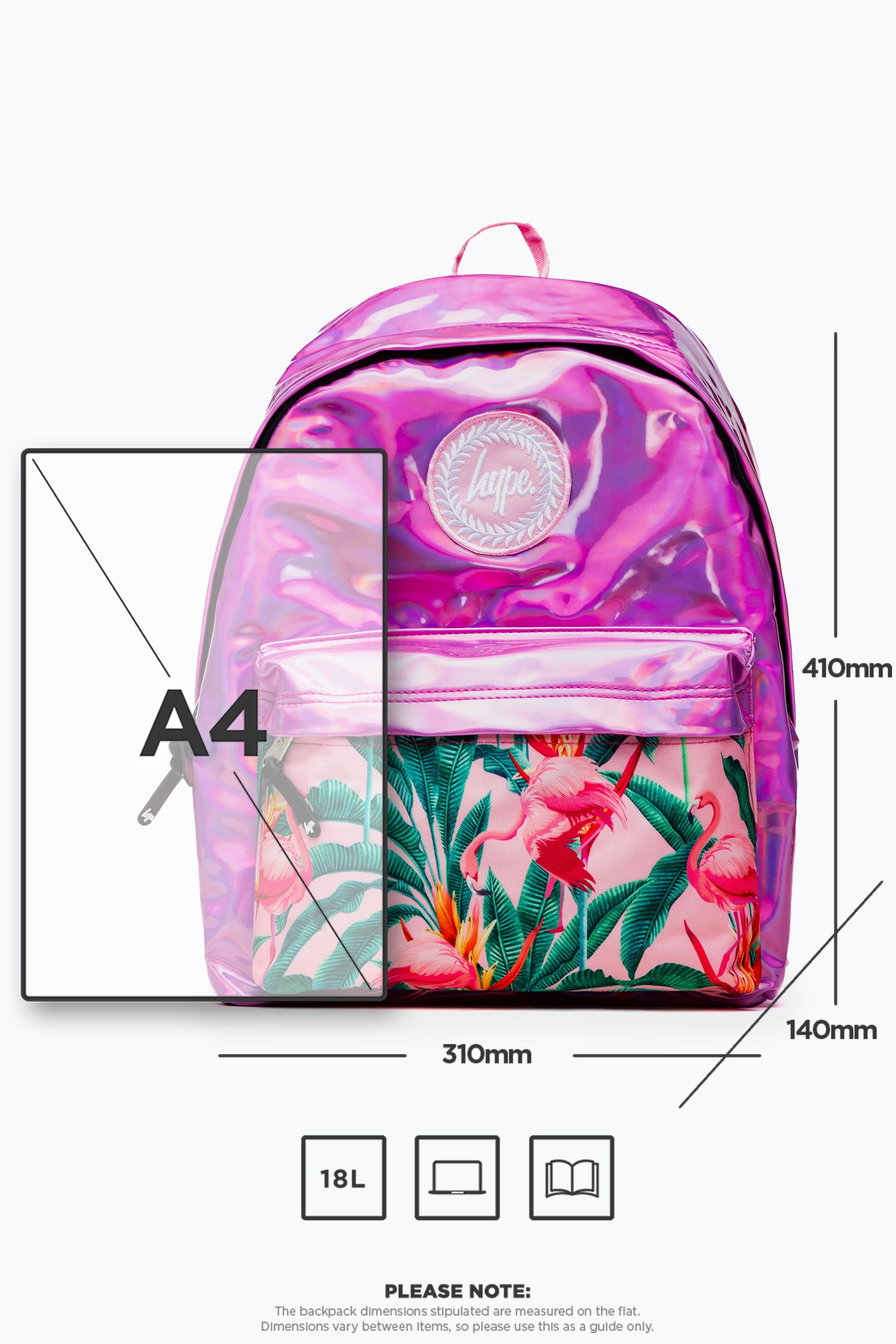 Buy Hype. Unisex Pink Flamingo Palm Pocket Crest Backpack from Next Germany