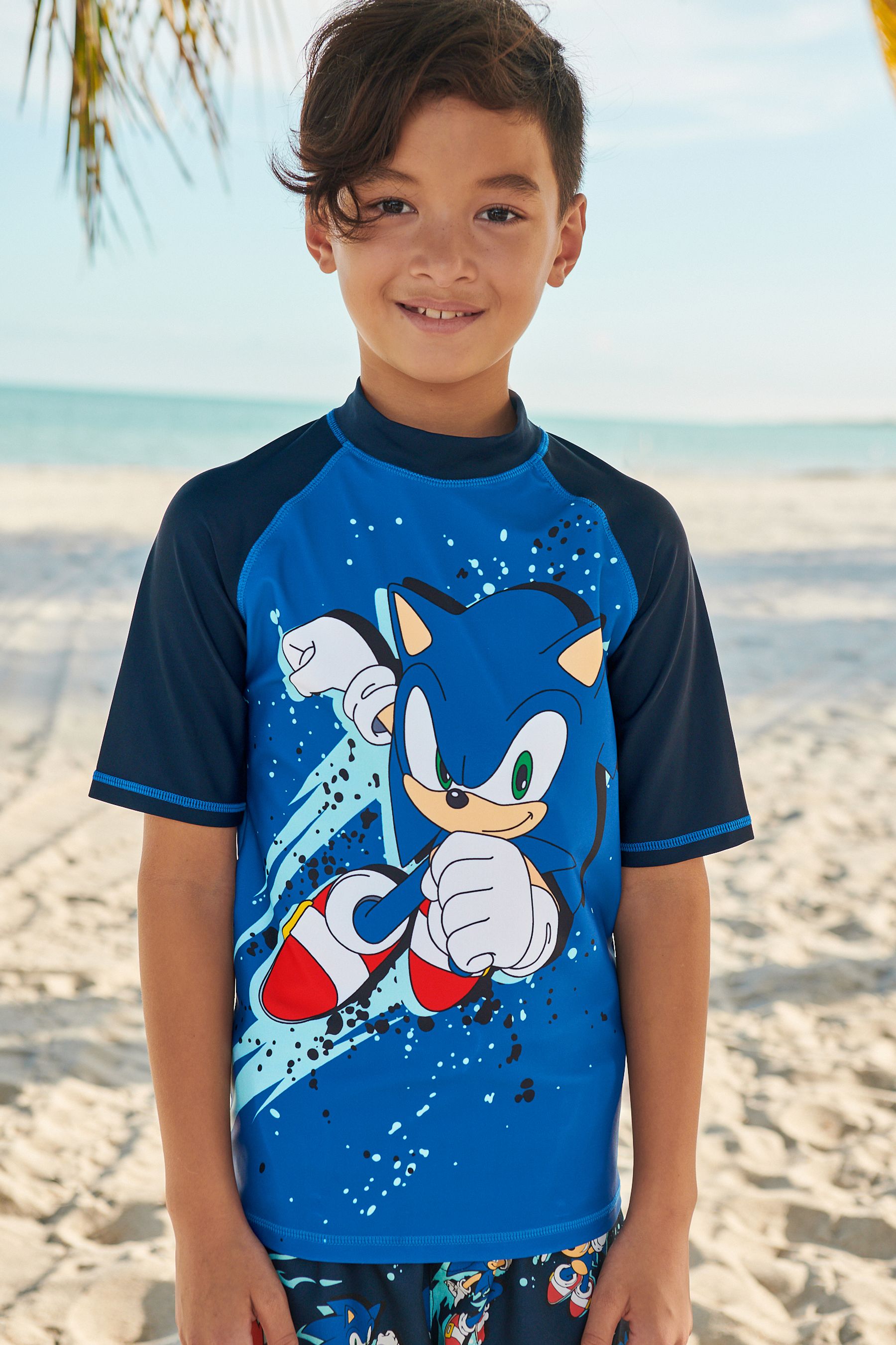 Buy Blue Sonic Rash Vest 3 16yrs from the Next UK online shop