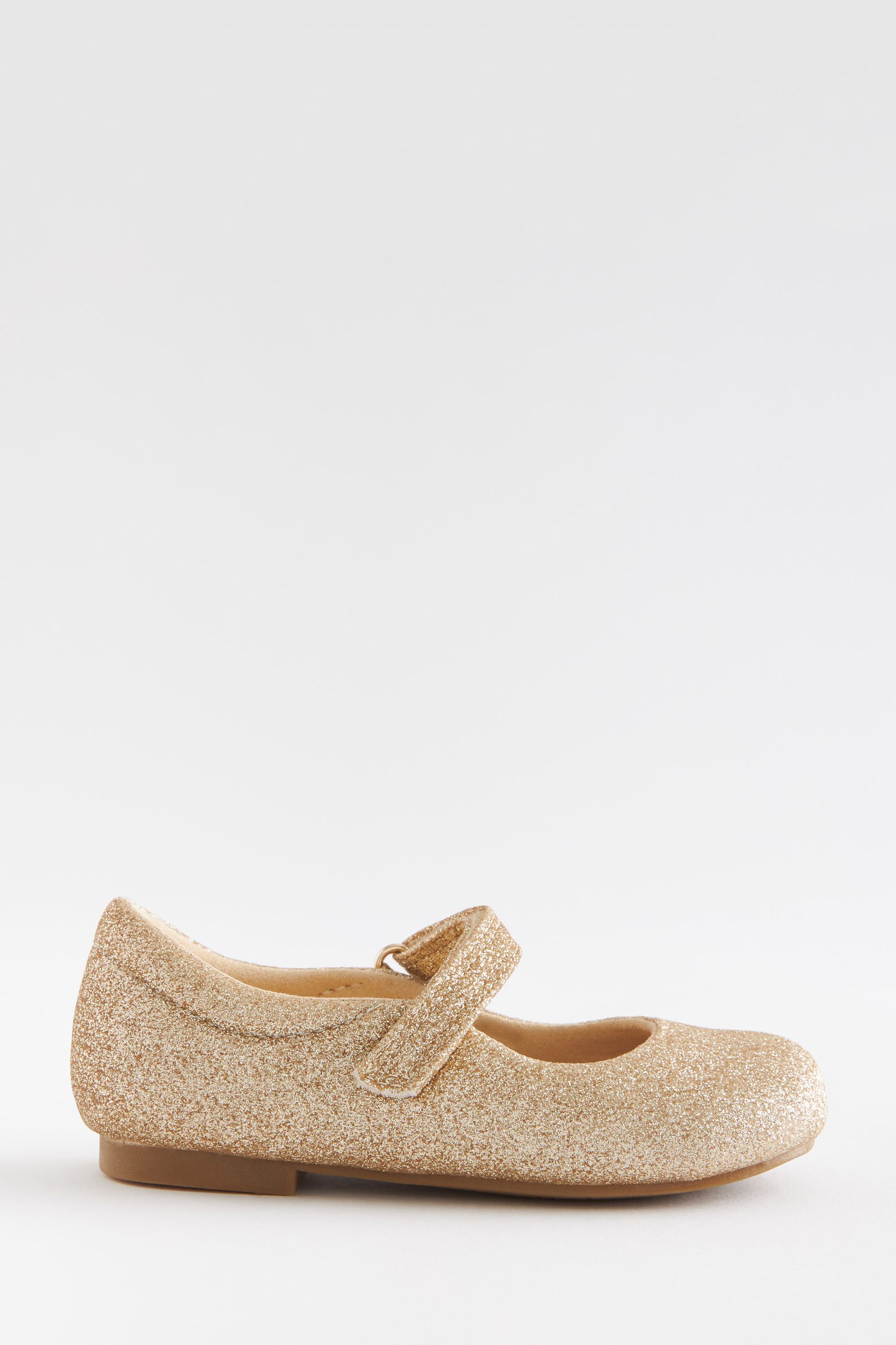 Buy Gold Glitter Standard Fit F Mary Jane Shoes from Next Luxembourg