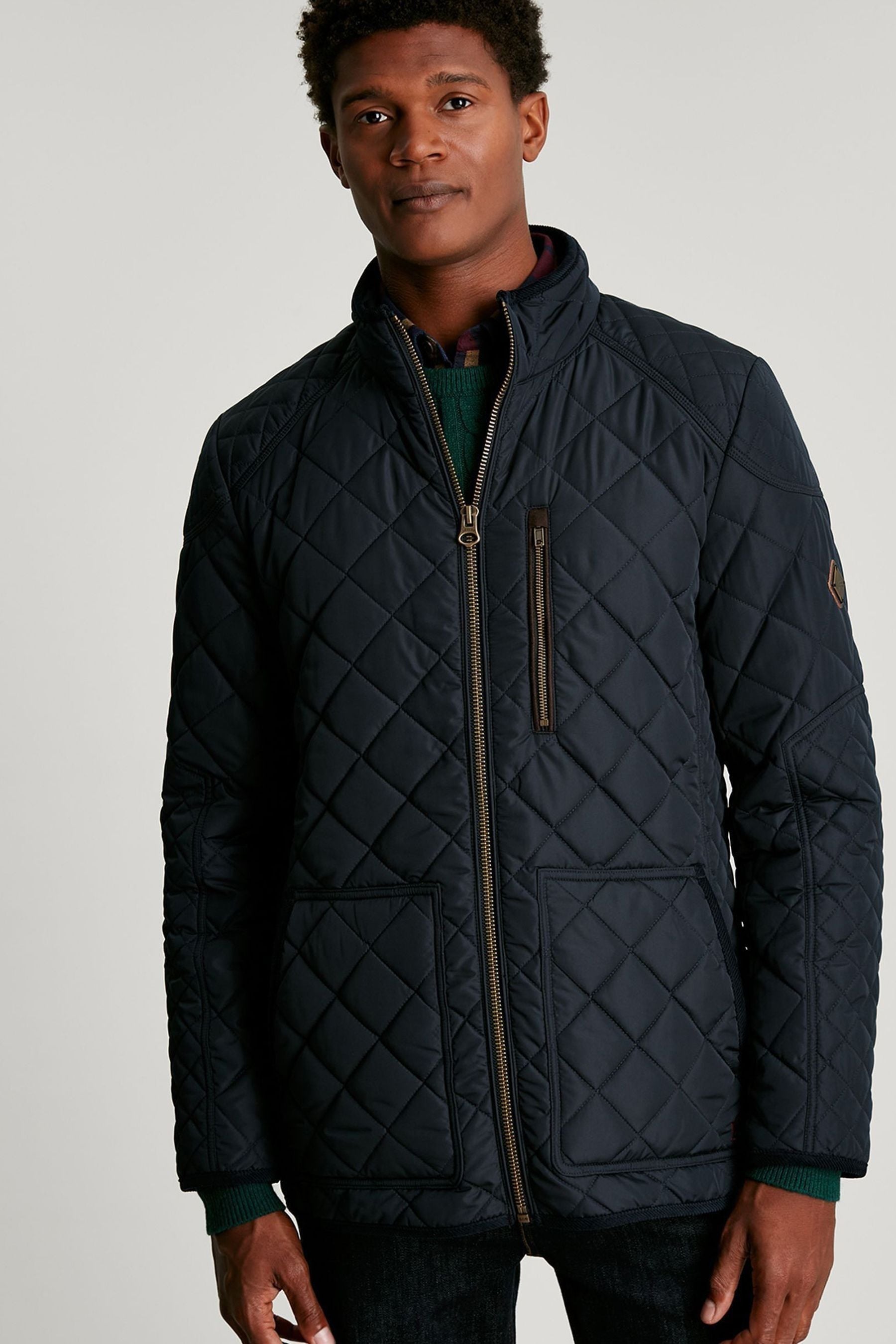Buy Joules Blue Derwent Quilted Fleece Lined Jacket from Next Lithuania