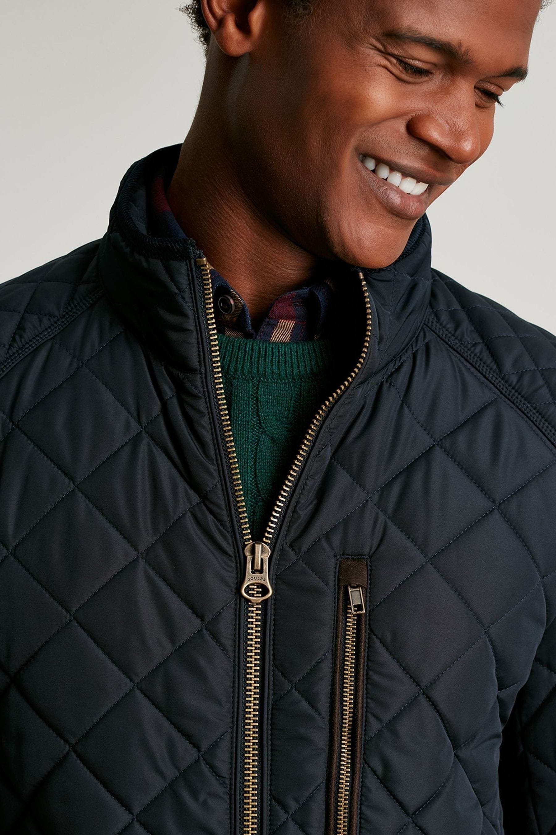 Buy Joules Blue Derwent Quilted Fleece Lined Jacket from Next Austria