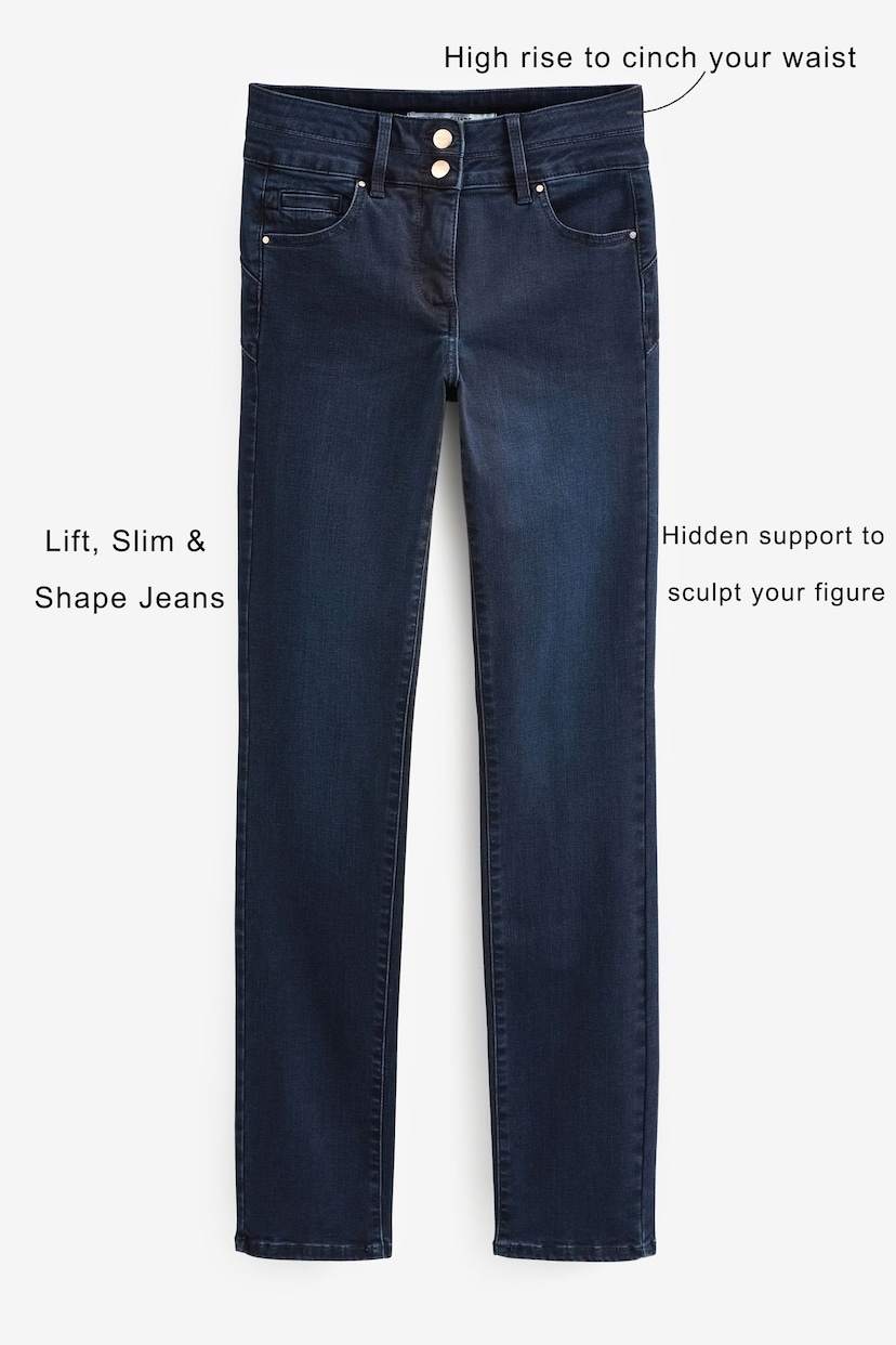 Inky Blue Denim Slim Lift And Shape Jeans - Image 5 of 6