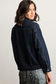 Inky Blue Oversized Girlfriend Denim Jacket - Image 2 of 5