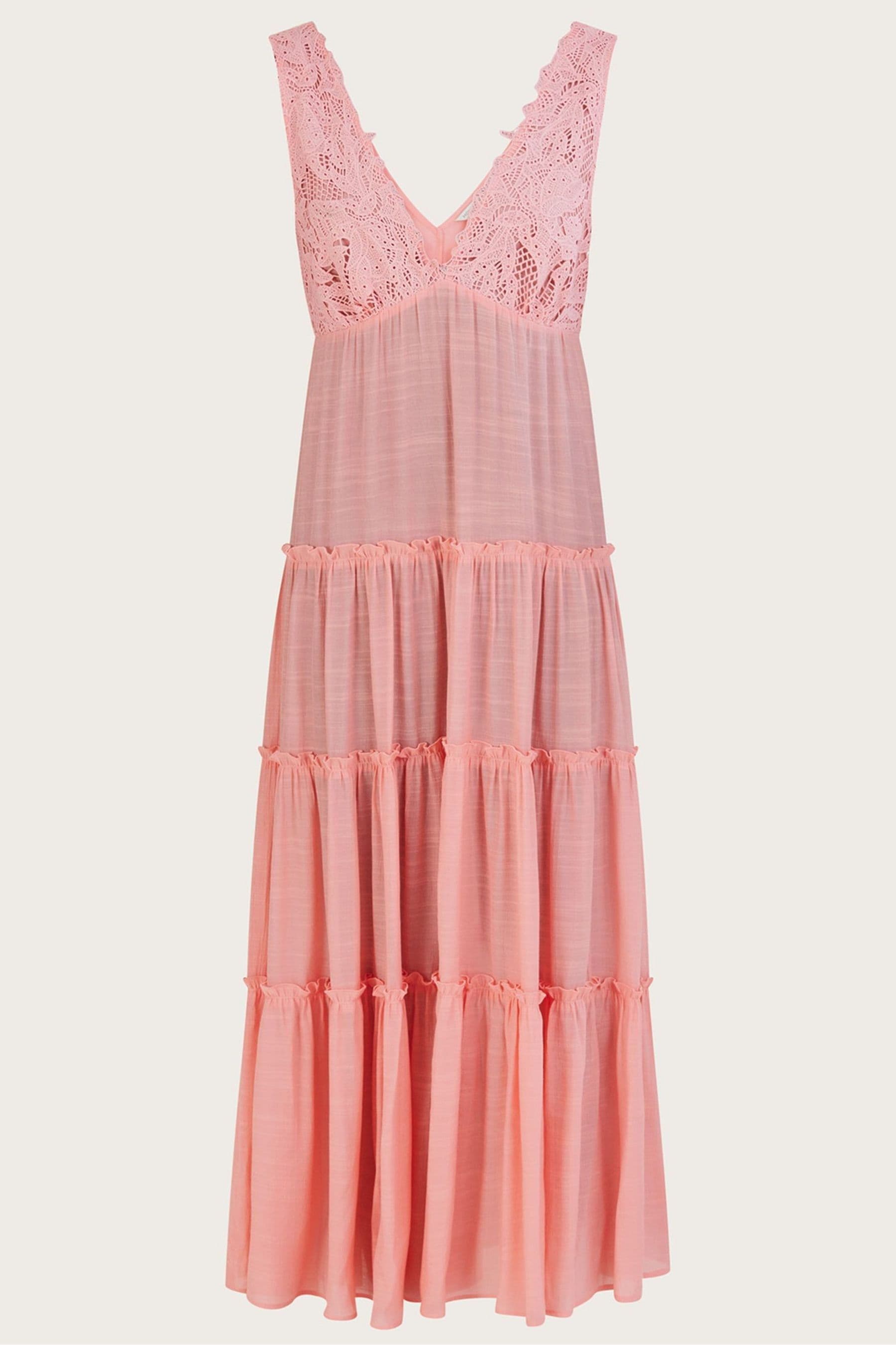 Buy Monsoon Orange Lace Trim Bodice Beach Maxi Dress from Next Luxembourg