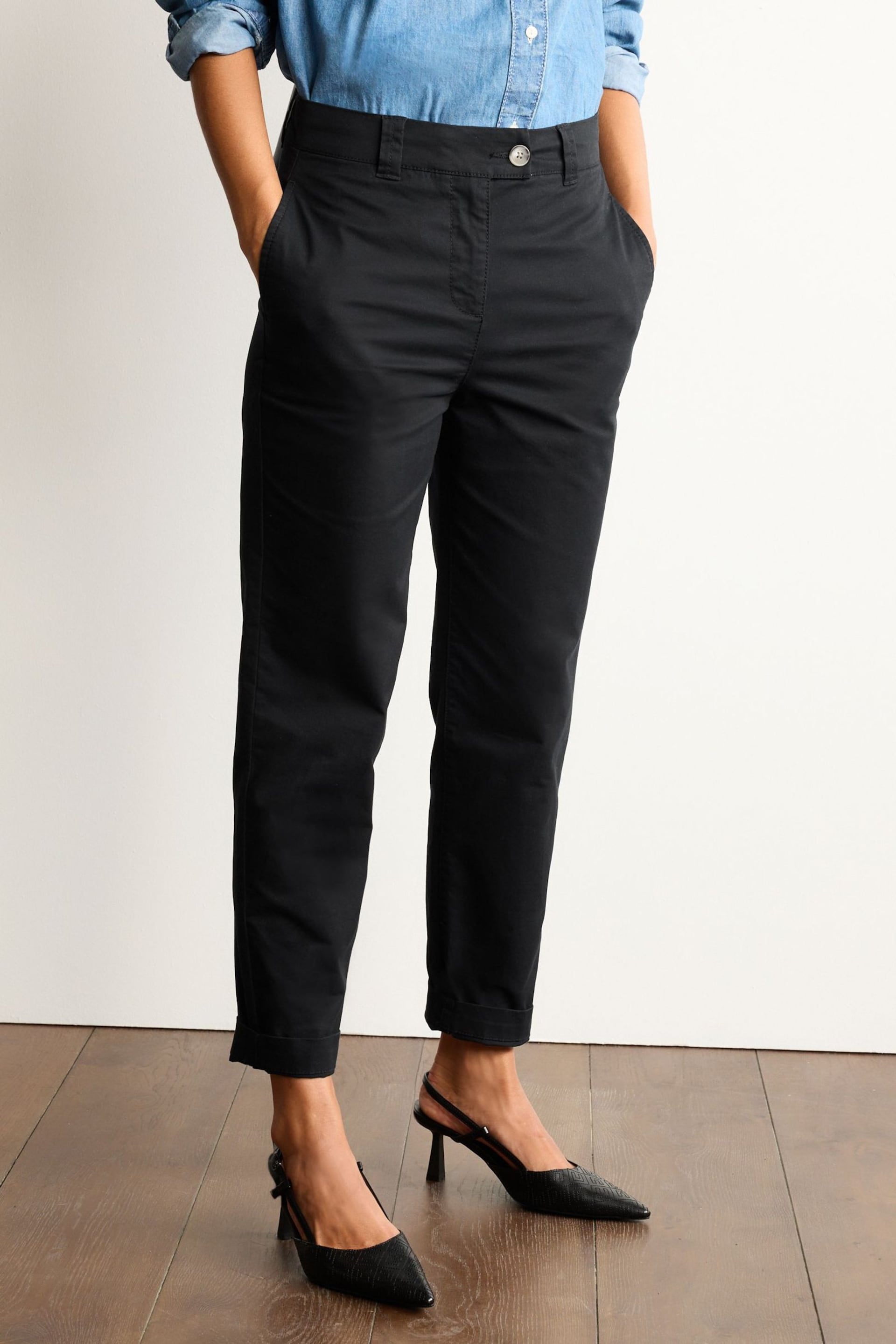 Black The Ultimate Cotton Rich Chino Trousers - Image 2 of 5