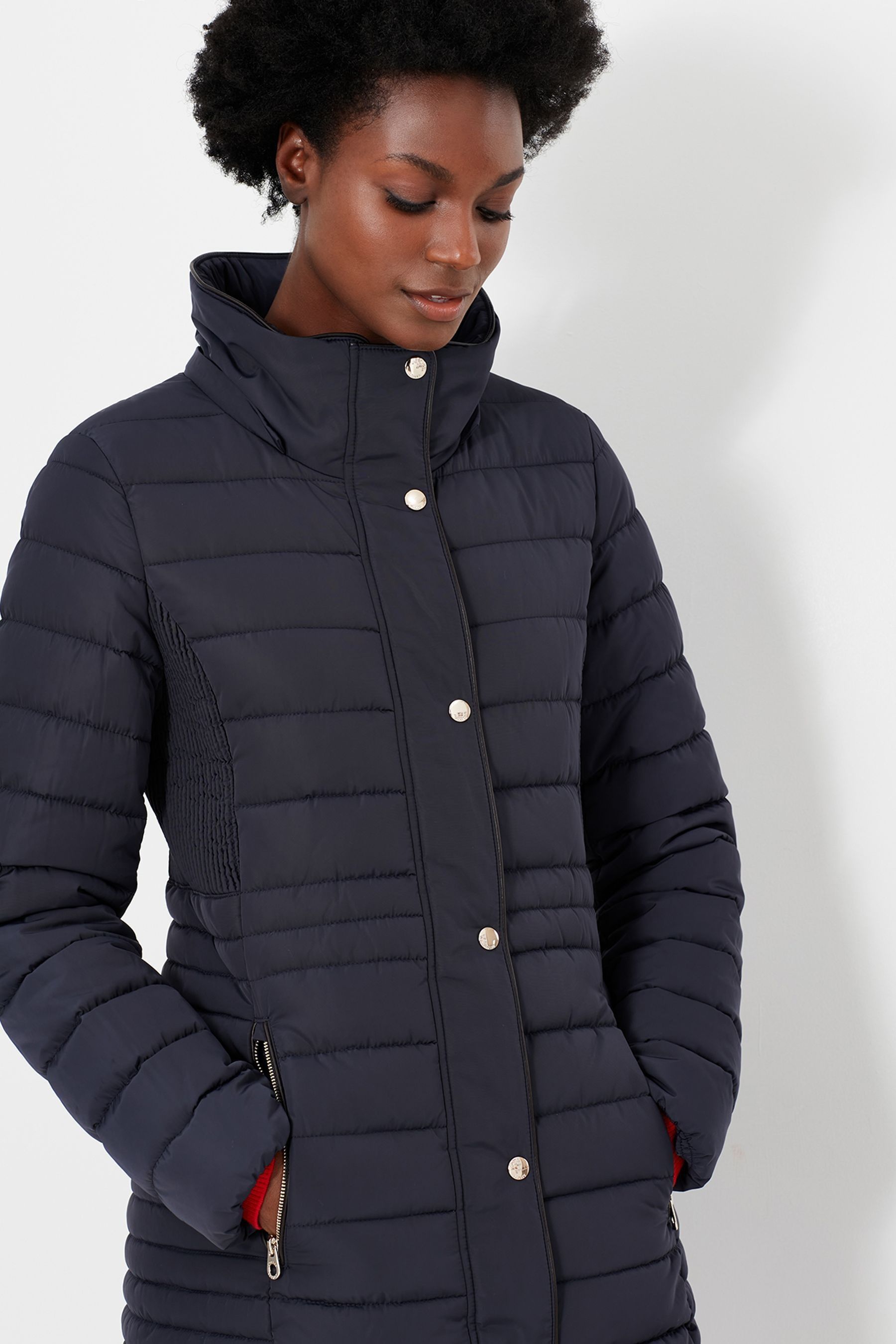 Joules black caldecott coat sale