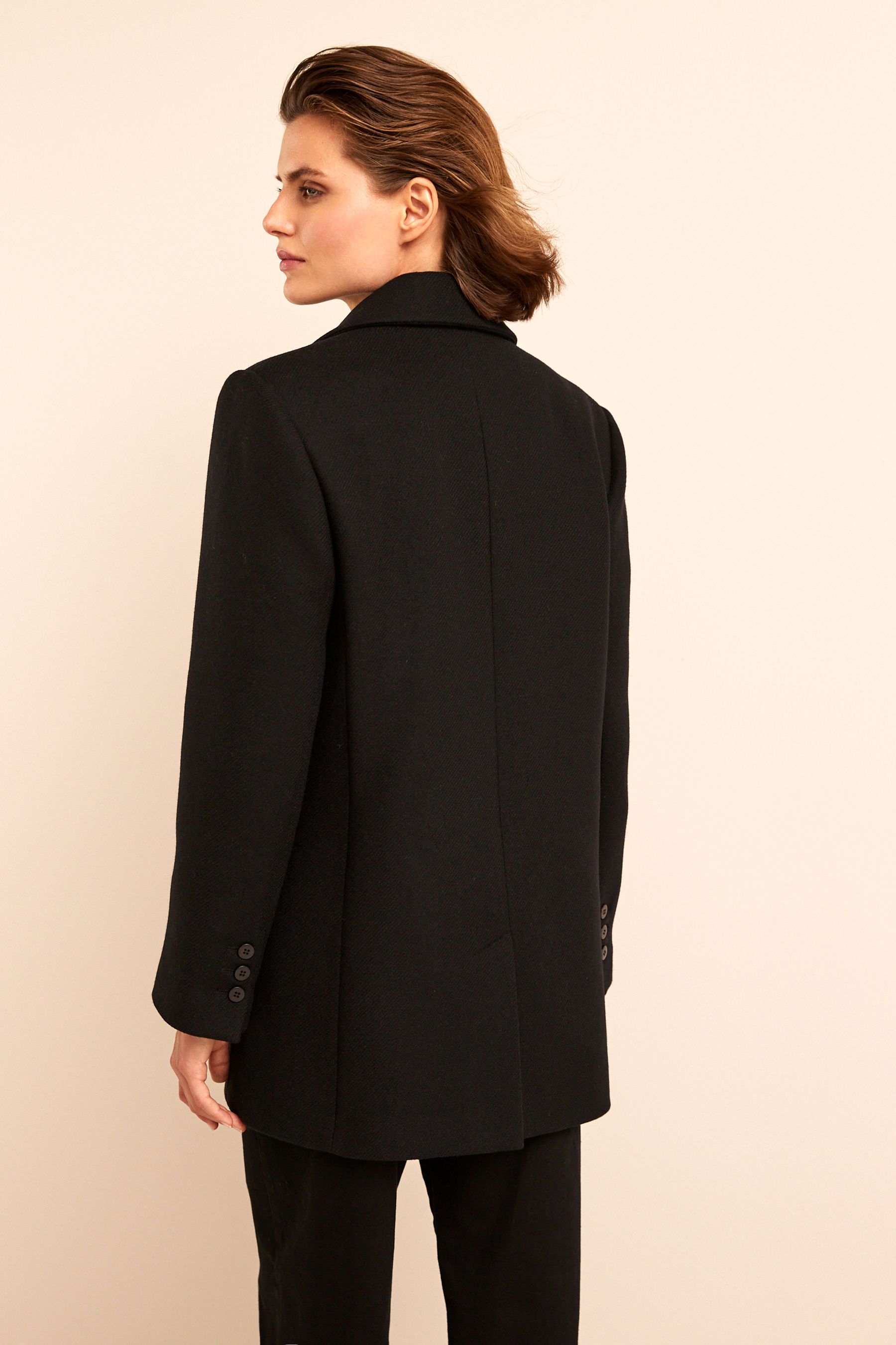 Buy Black Nova Fides Wool Blend Premium Blazer Coat from Next Luxembourg