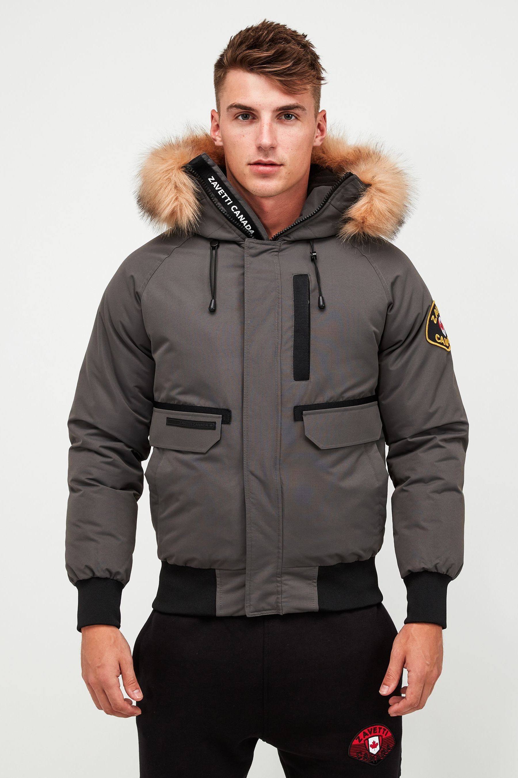 Bomber jacket with fur hood discount