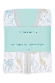 aden + anais™ Essentials Cotton Muslin 1.0 TOG Light Sleeping Bag Natural History - Image 3 of 6