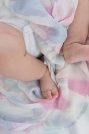 aden + anais Pink Large Silky Soft Muslin Blankets 3 Pack Florentine - Image 8 of 10