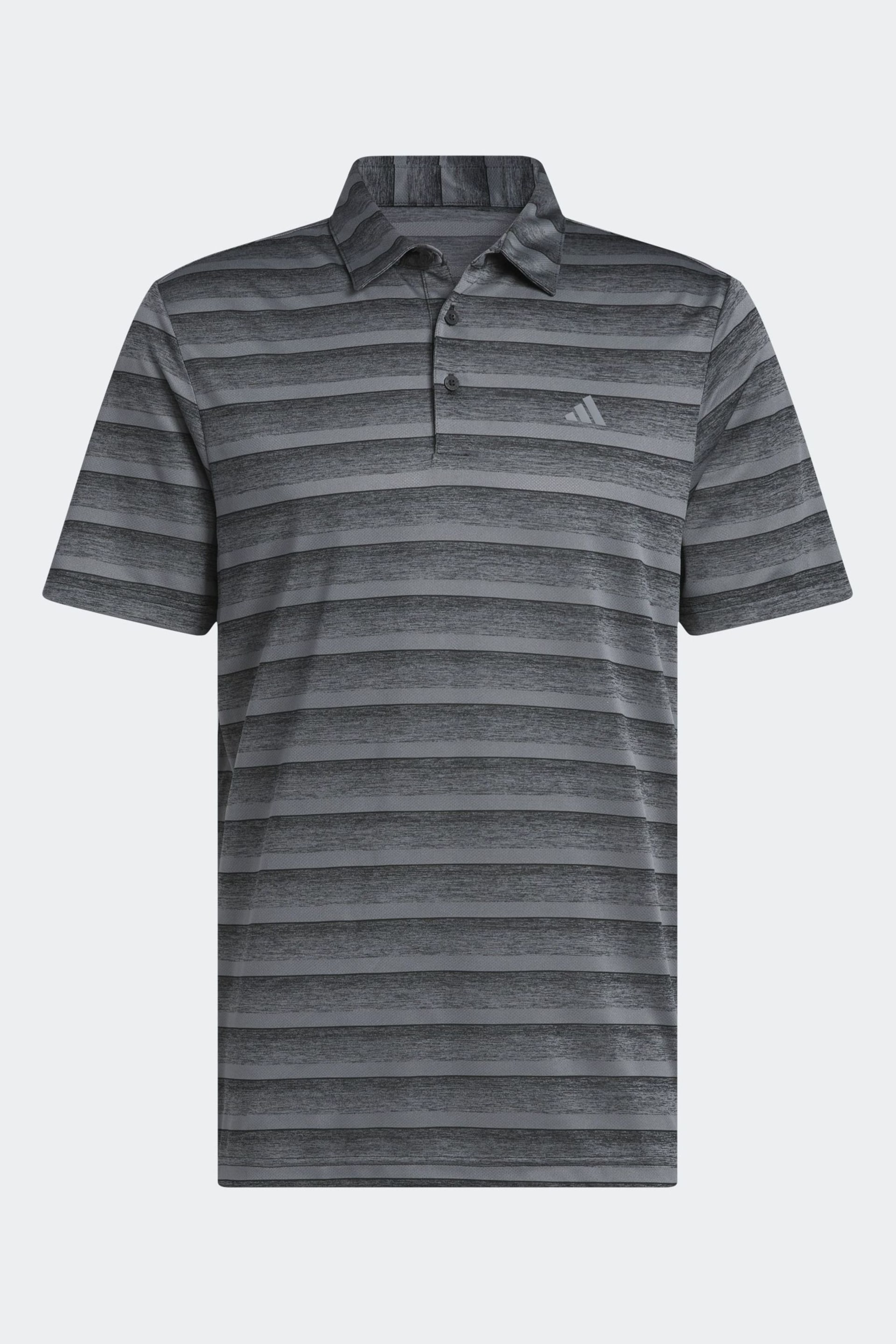 adidas Golf Two Colour Striped Polo Shirt - Image 4 of 5