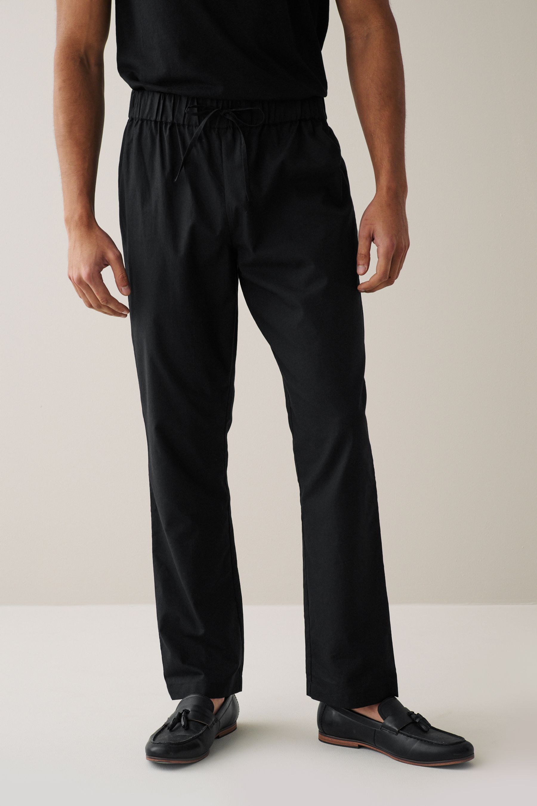 Mens cotton drawstring trousers uk online