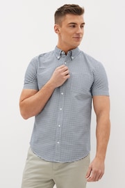 White/Navy/Gingham Short Sleeve Oxford Shirt 3 Pack - Image 1 of 9