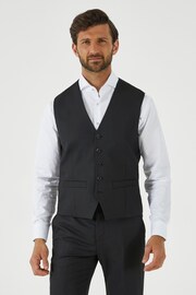 Skopes Black Montague Suit: Waistcoat - Image 1 of 6