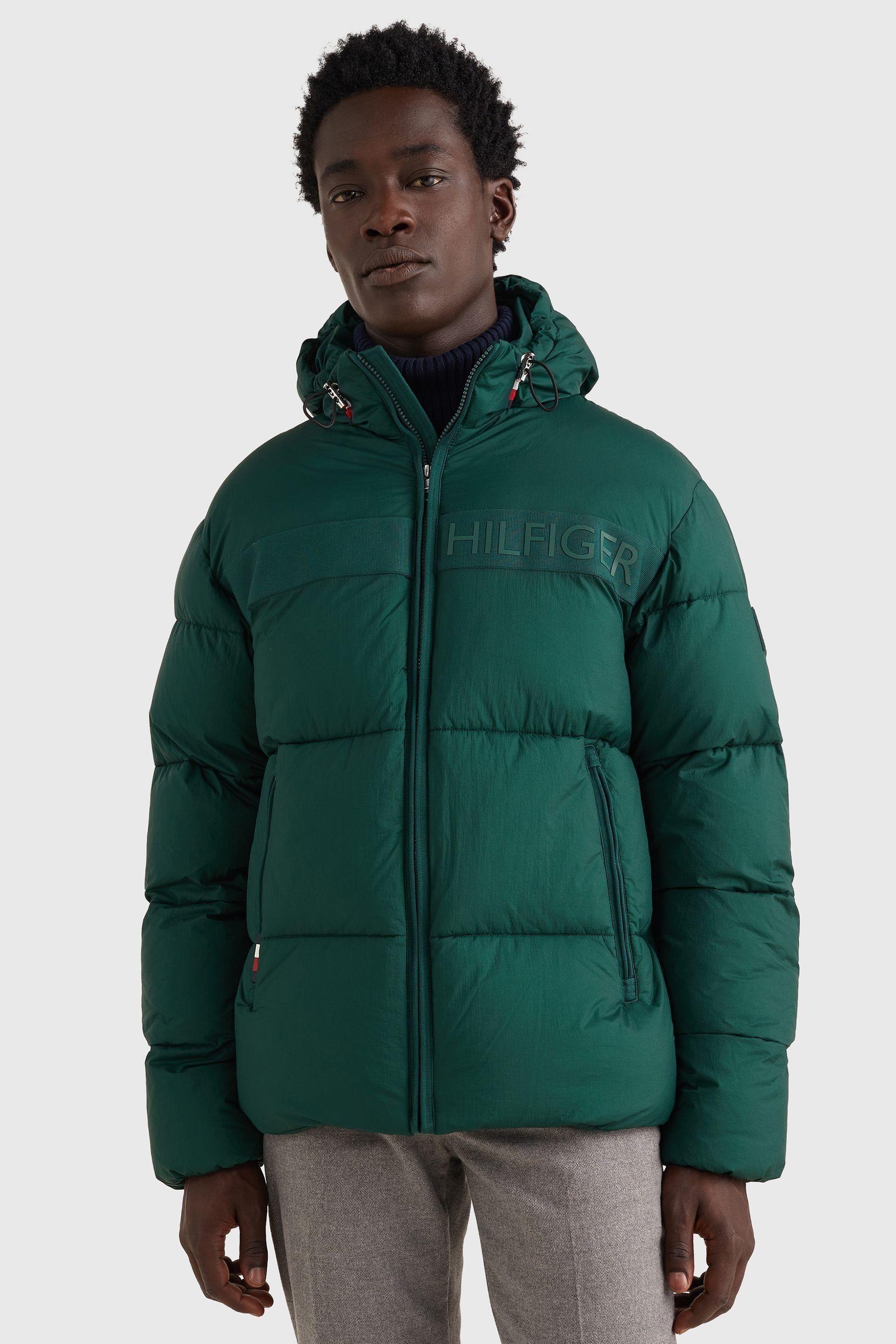 Buy Tommy Hilfiger Green High Loft Puffer Jacket from Next Luxembourg