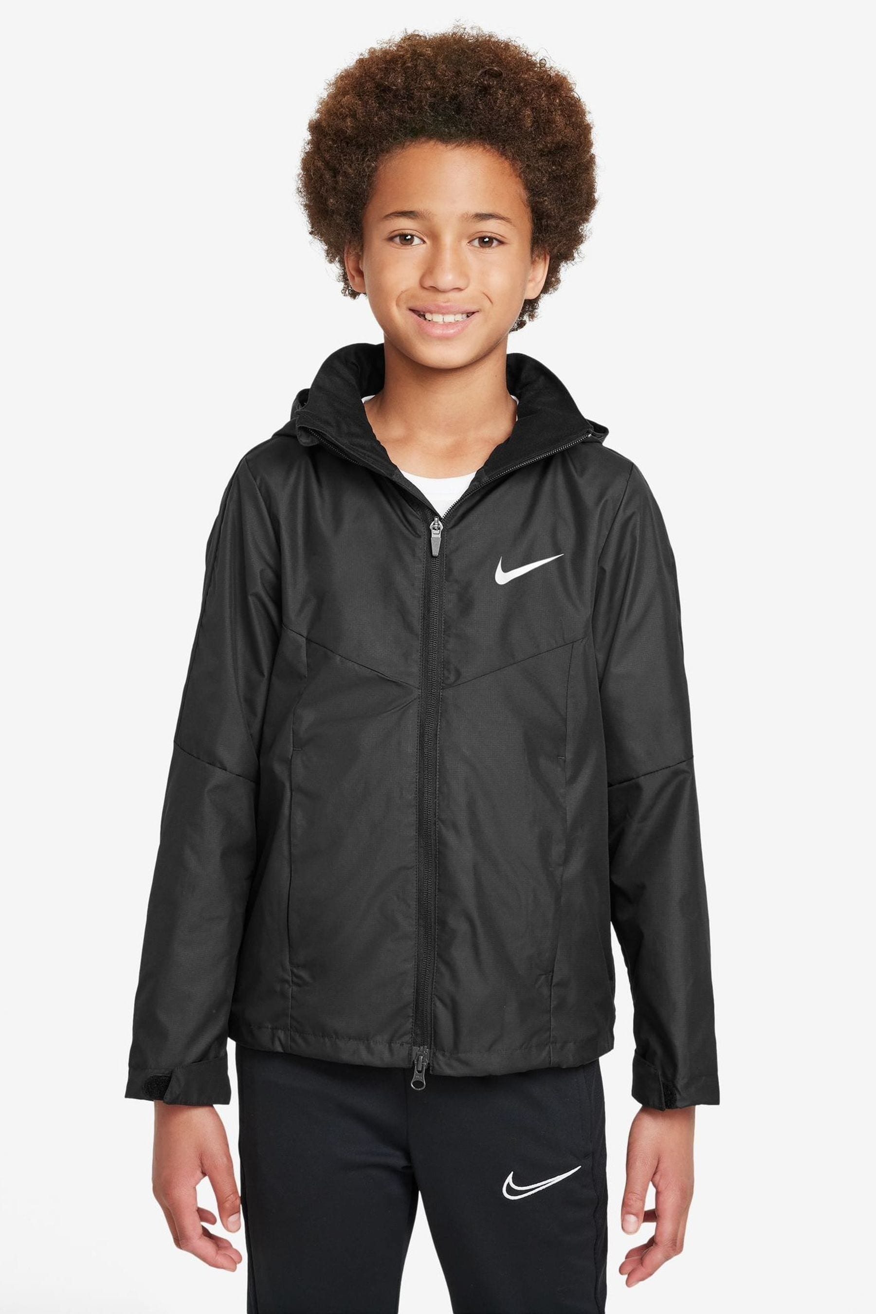 Buy Nike Black White Dri FIT Academy Training Rain Jacket from the Next UK online shop